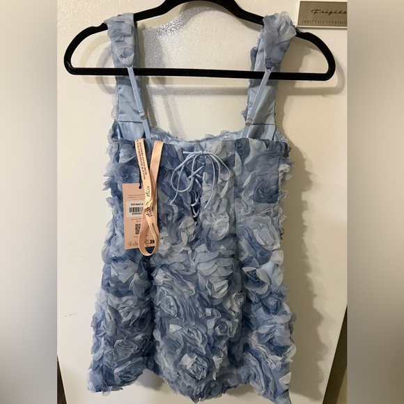 Oh Polly Sky Blue Floral Dress - Picture 6 of 9